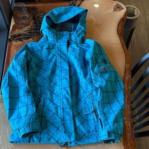 686 Turquoise Plaid Snowboard/Ski Jacket